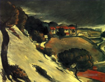  Schnee Malerei - L Estaque unter Schnee Paul Cezanne